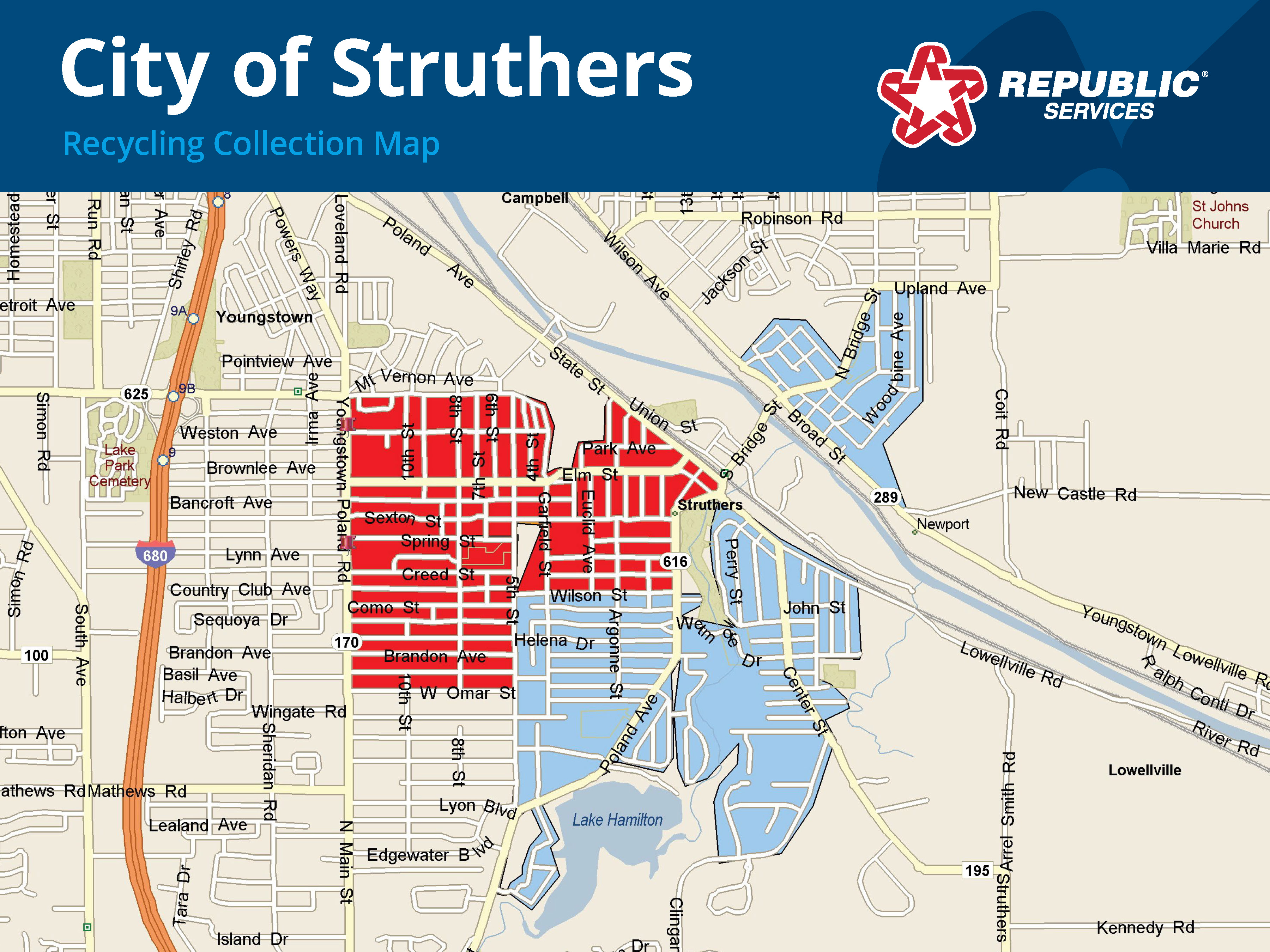 Trash & Recycling City of Struthers, Ohio